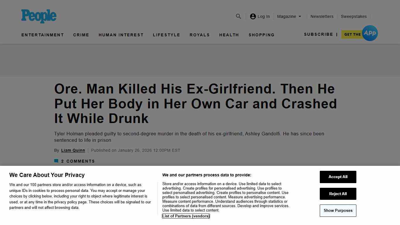 Ore. Man Killed His Ex-Girlfriend. Then He Put Her Body in Her Own Car and Crashed It While Drunk